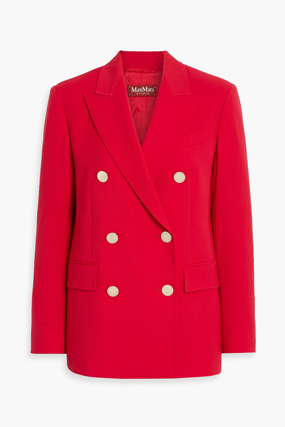 Max Mara Wool-twill Blazer In Red