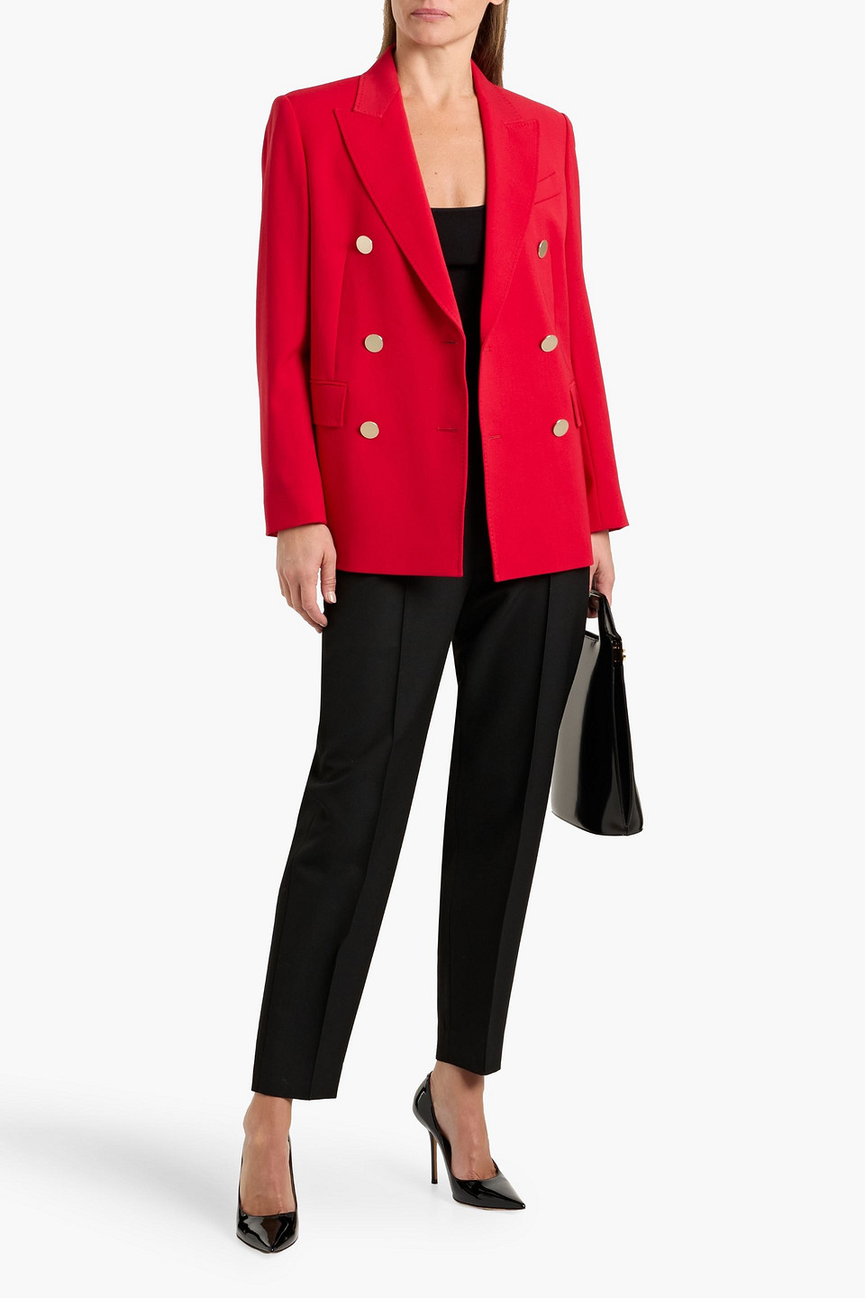 Max Mara Wool-twill Blazer In Red