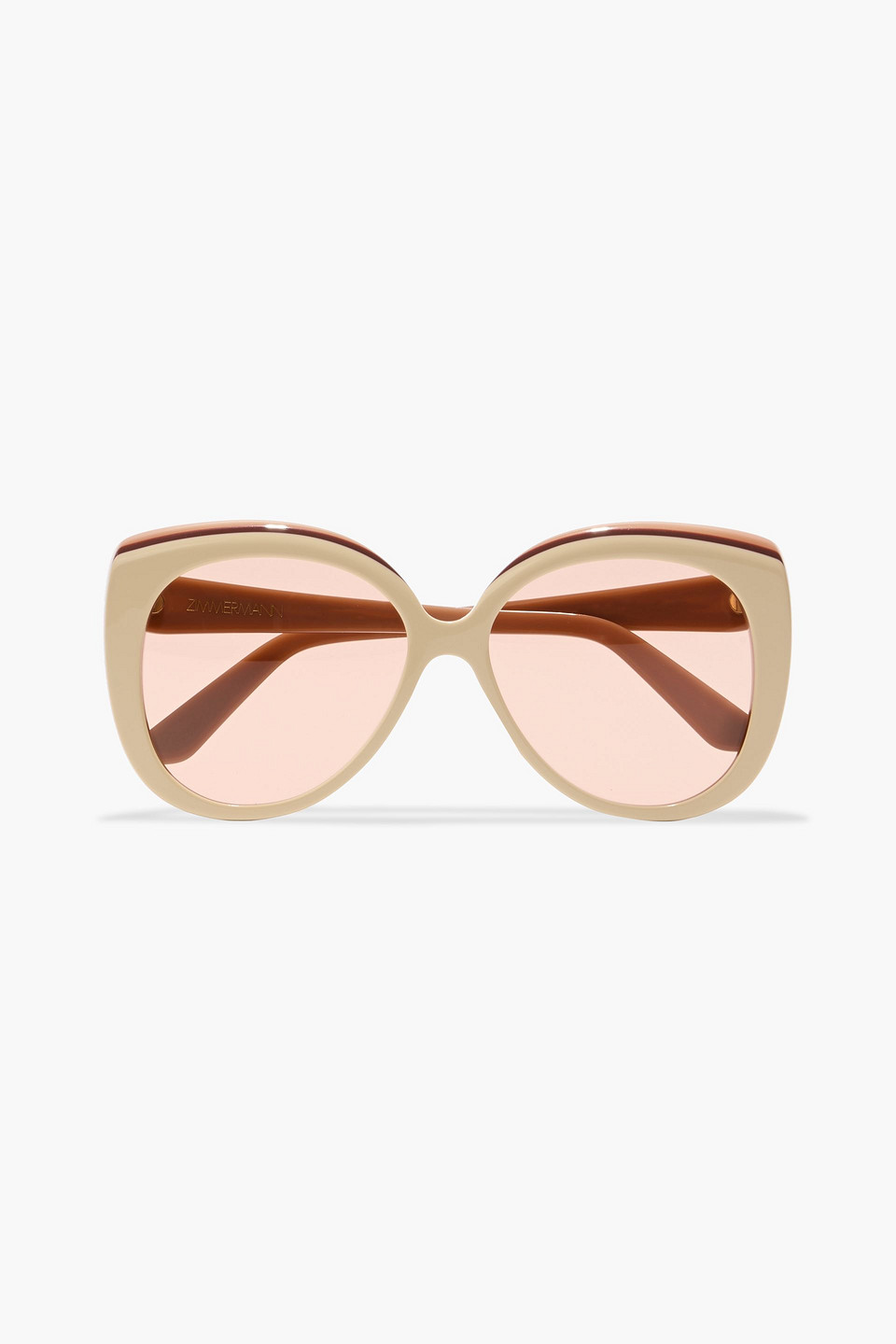 zimmermann - round-frame acetate sunglasses - white - onesize