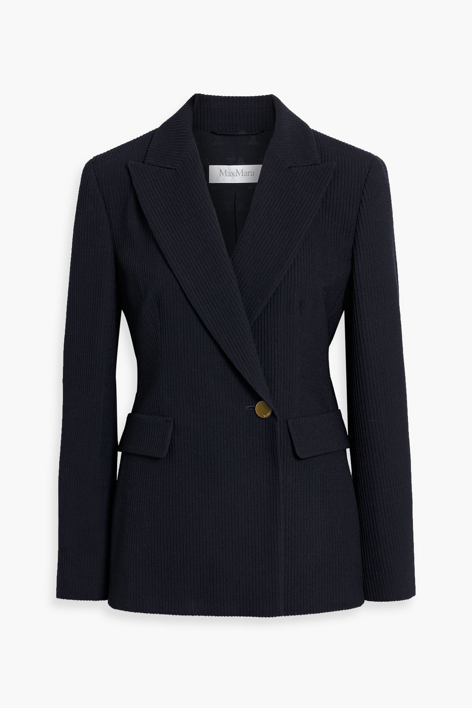 Max Mara Pagano Wool-blend Jacquard Blazer In Black