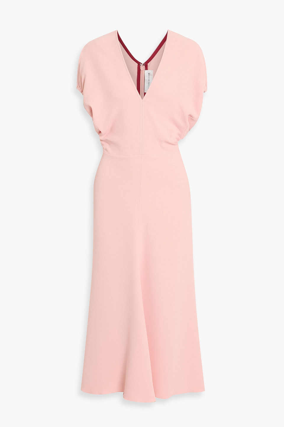 victoria beckham - crepe midi dress - pink - uk/au 8
