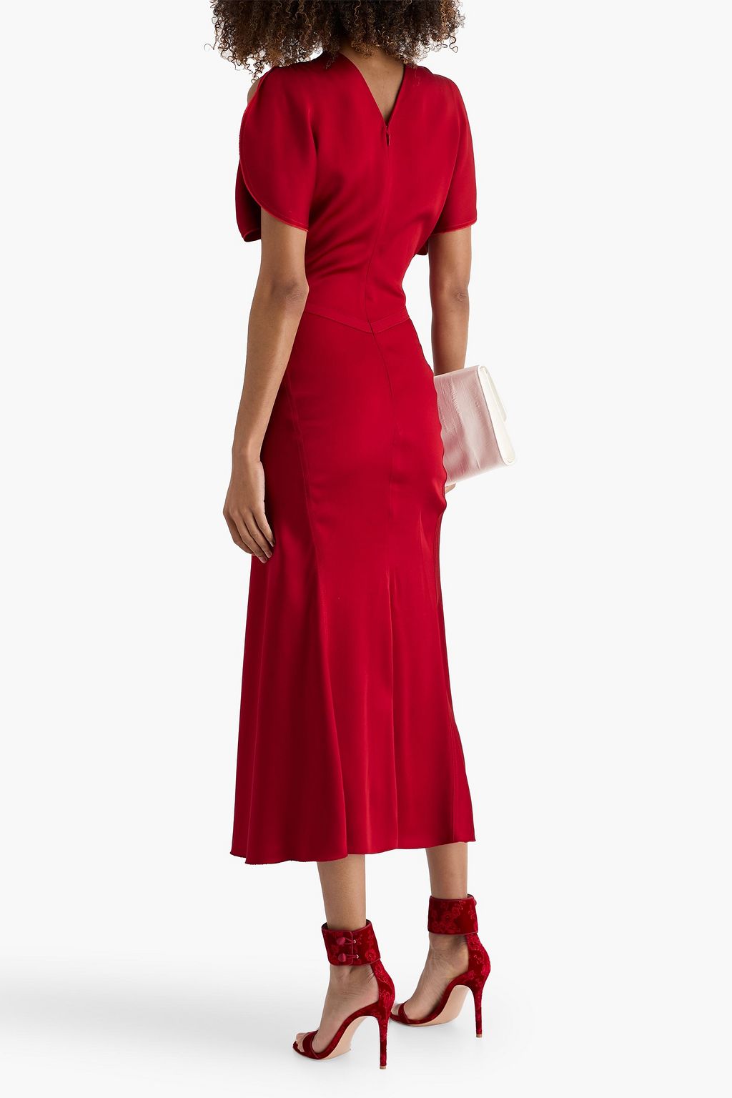 victoria beckham red satin dress Victoria Beckham Isabella Long Dress - Female - Size 6
