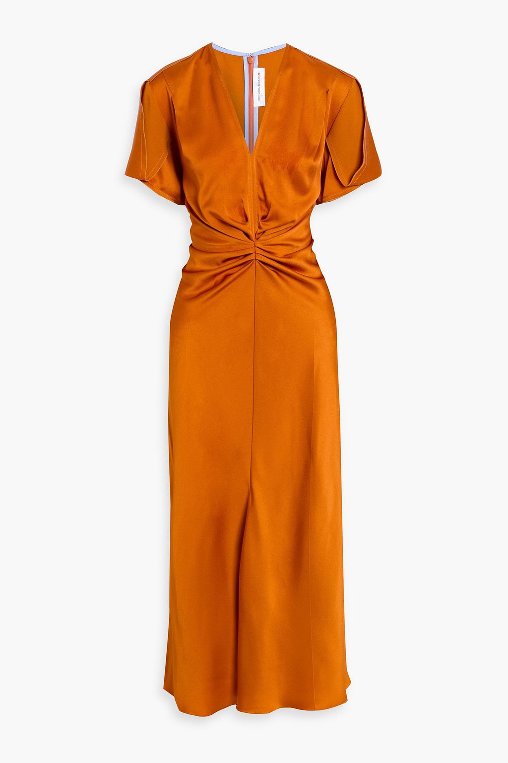 victoria beckham gathered crepe midi dress Gathered crepe midi dress - light blue