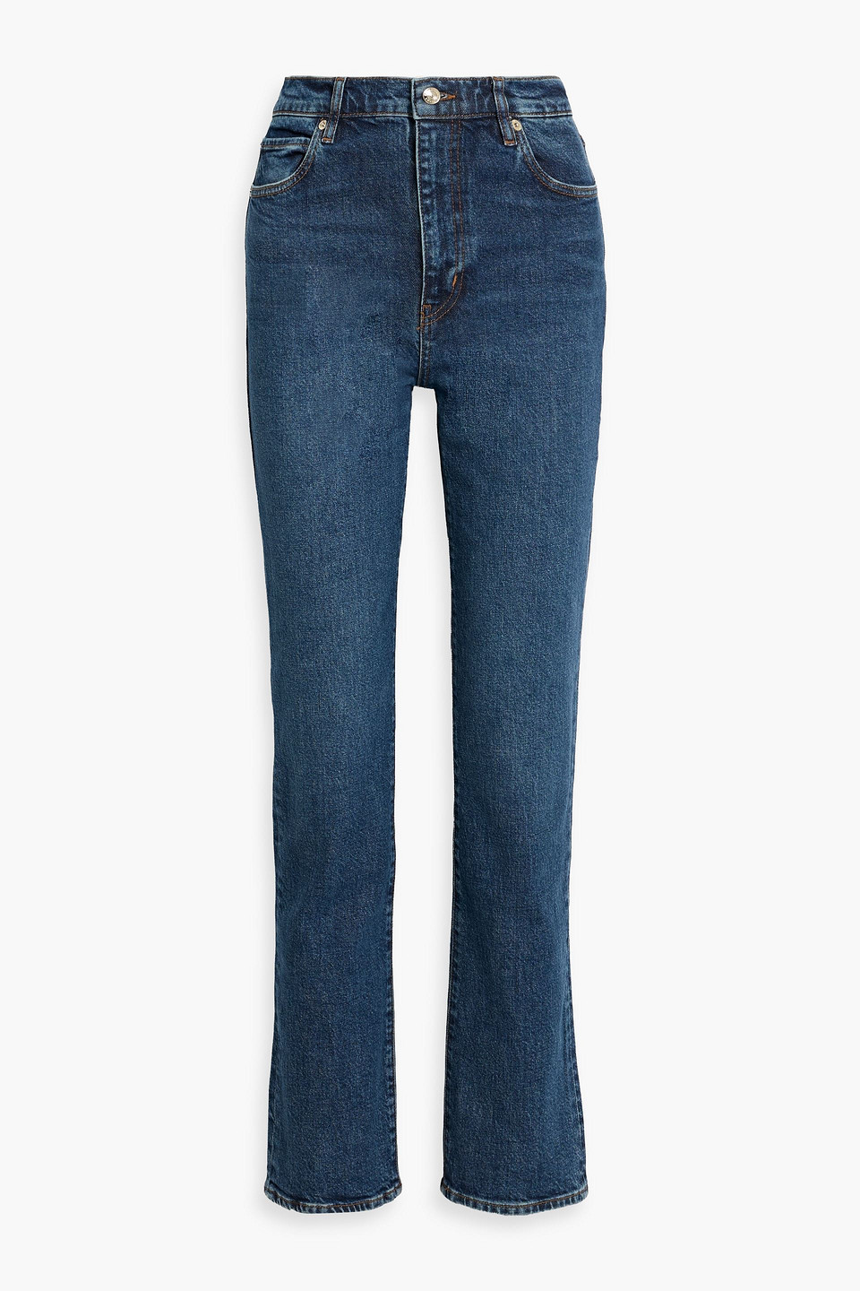 Frame The Ruler High-rise Straight-leg Jeans In Blue