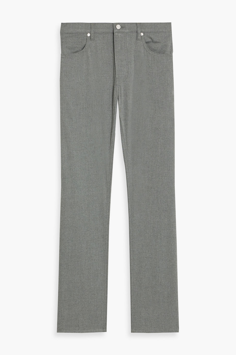 frame - modern straight twill pants - gray - 31