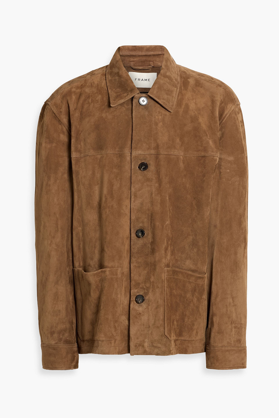 frame - suede jacket - brown - xxl