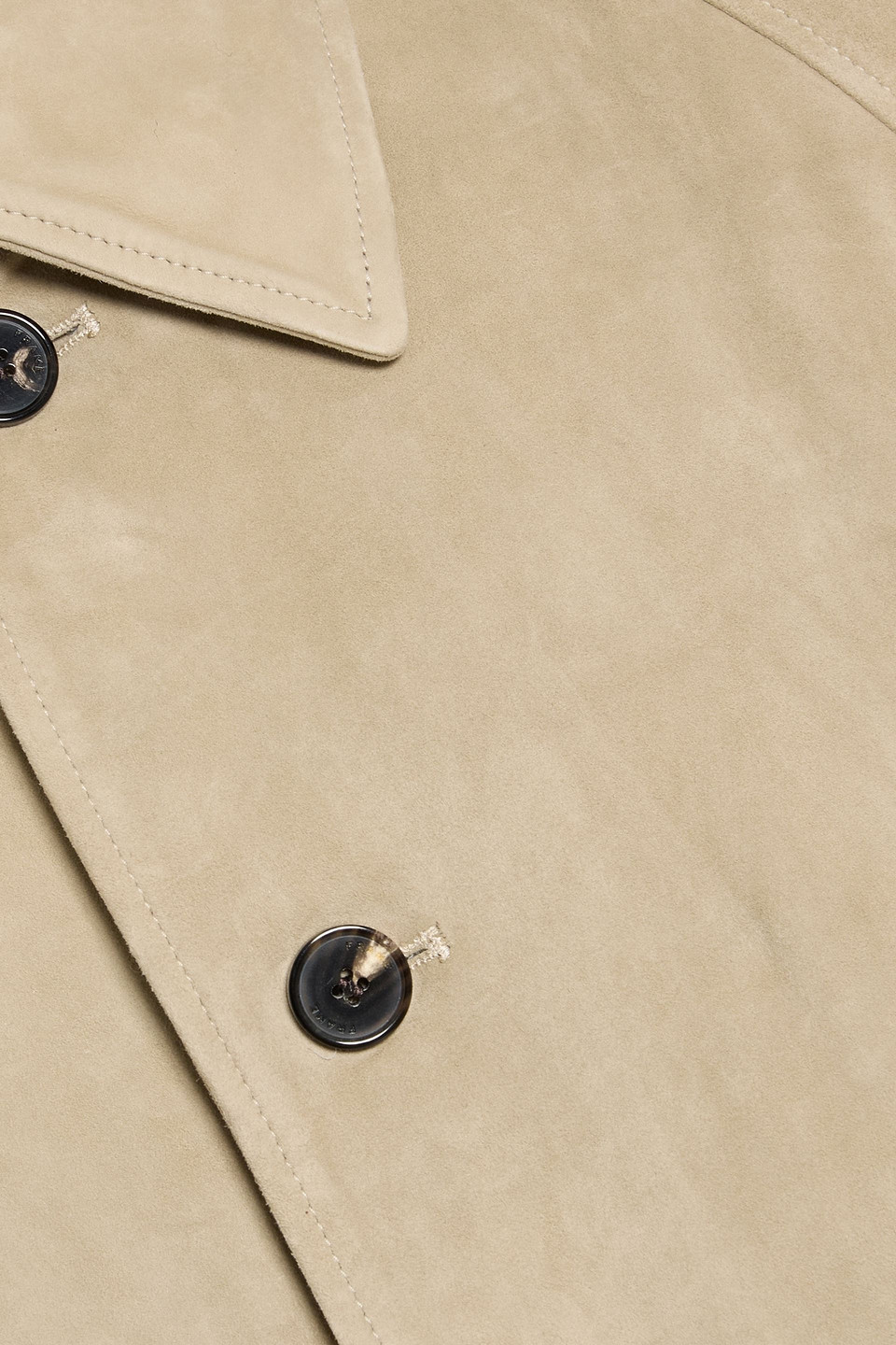 Frame Suede Coat In Sand