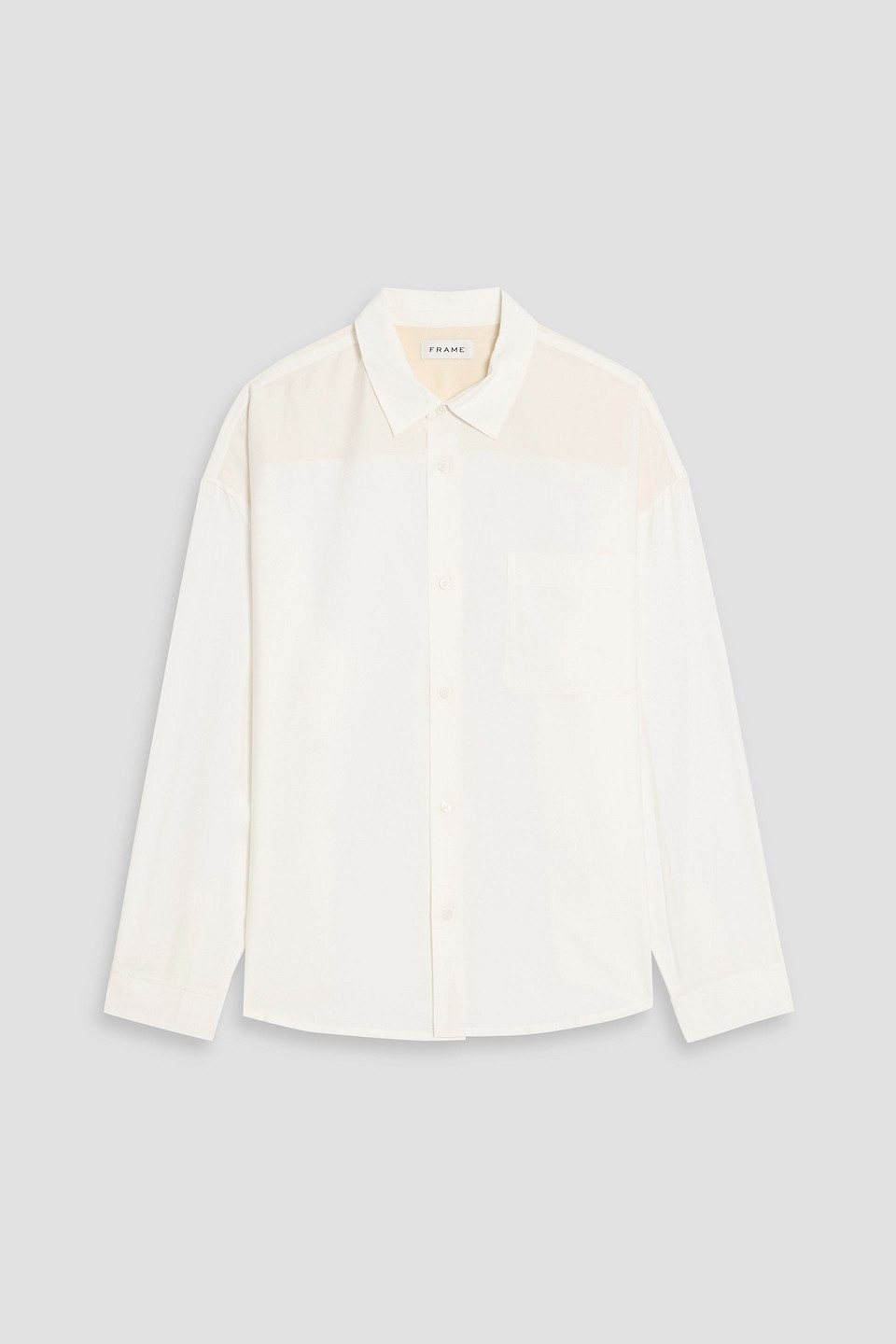 Frame Silk And Cotton-blend Shirt In White