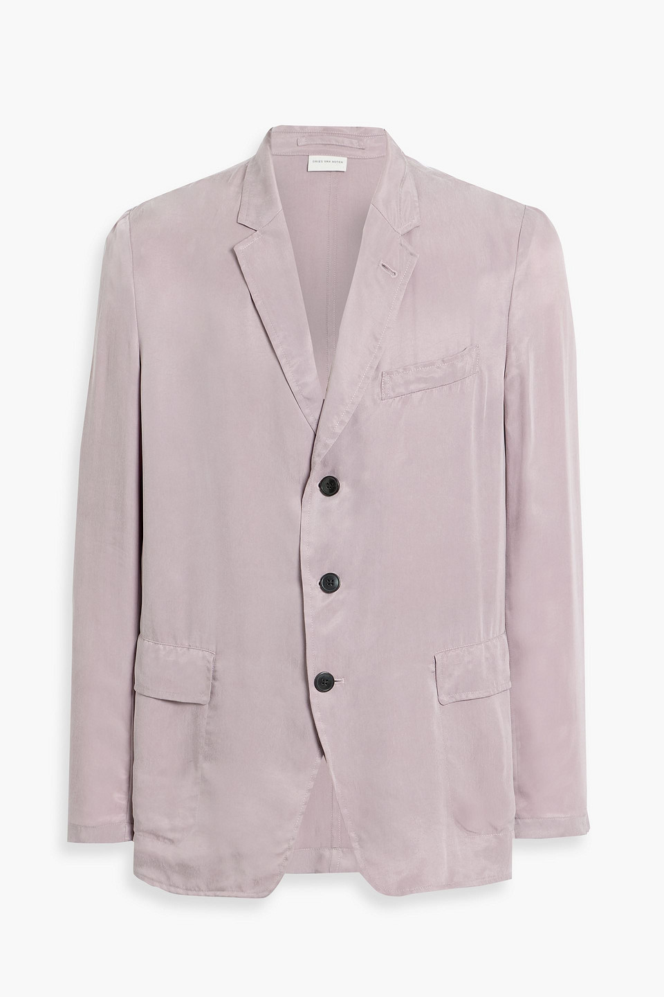 dries van noten - cupro blazer - purple - it 48