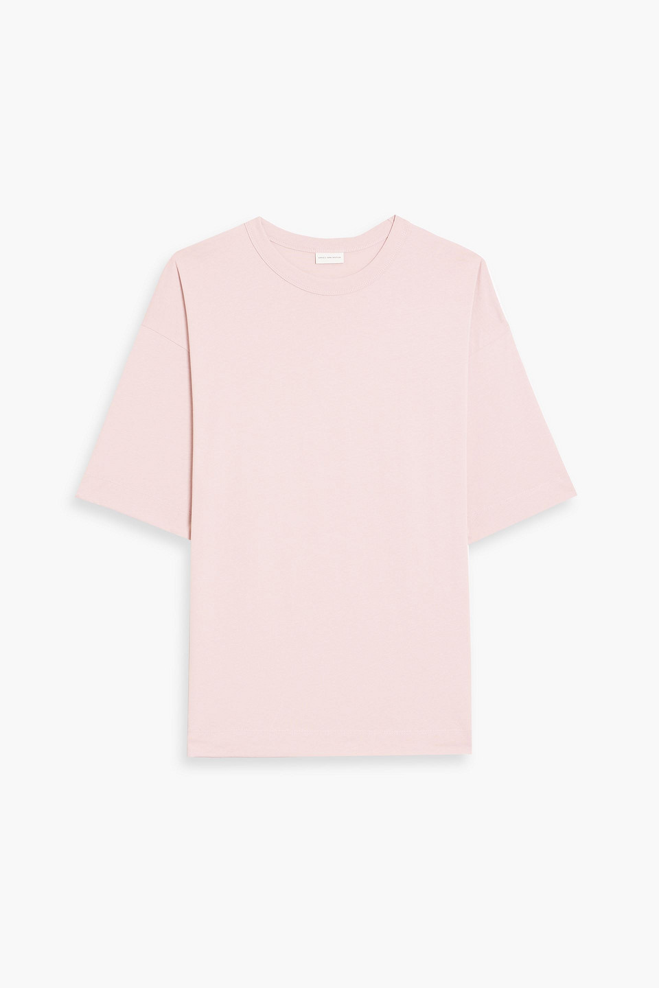 dries van noten - cotton-jersey t-shirt - pink - s