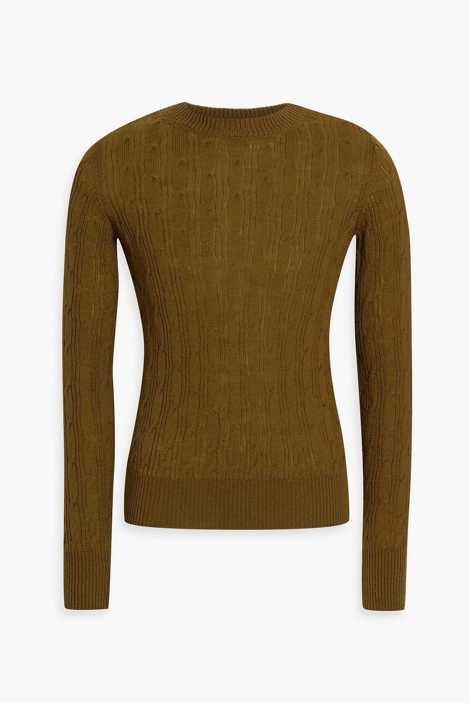 dries van noten - cable-knit wool sweater - green - s