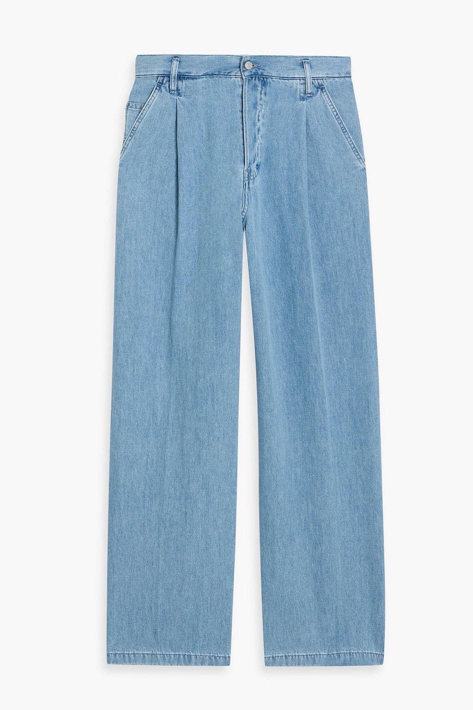 dries van noten - wide-leg pleated denim jeans - blue - 32