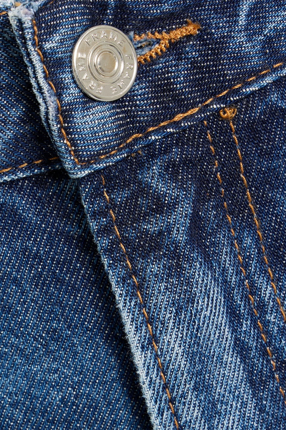 Frame The Pixie High-rise Flared Jeans In Blue
