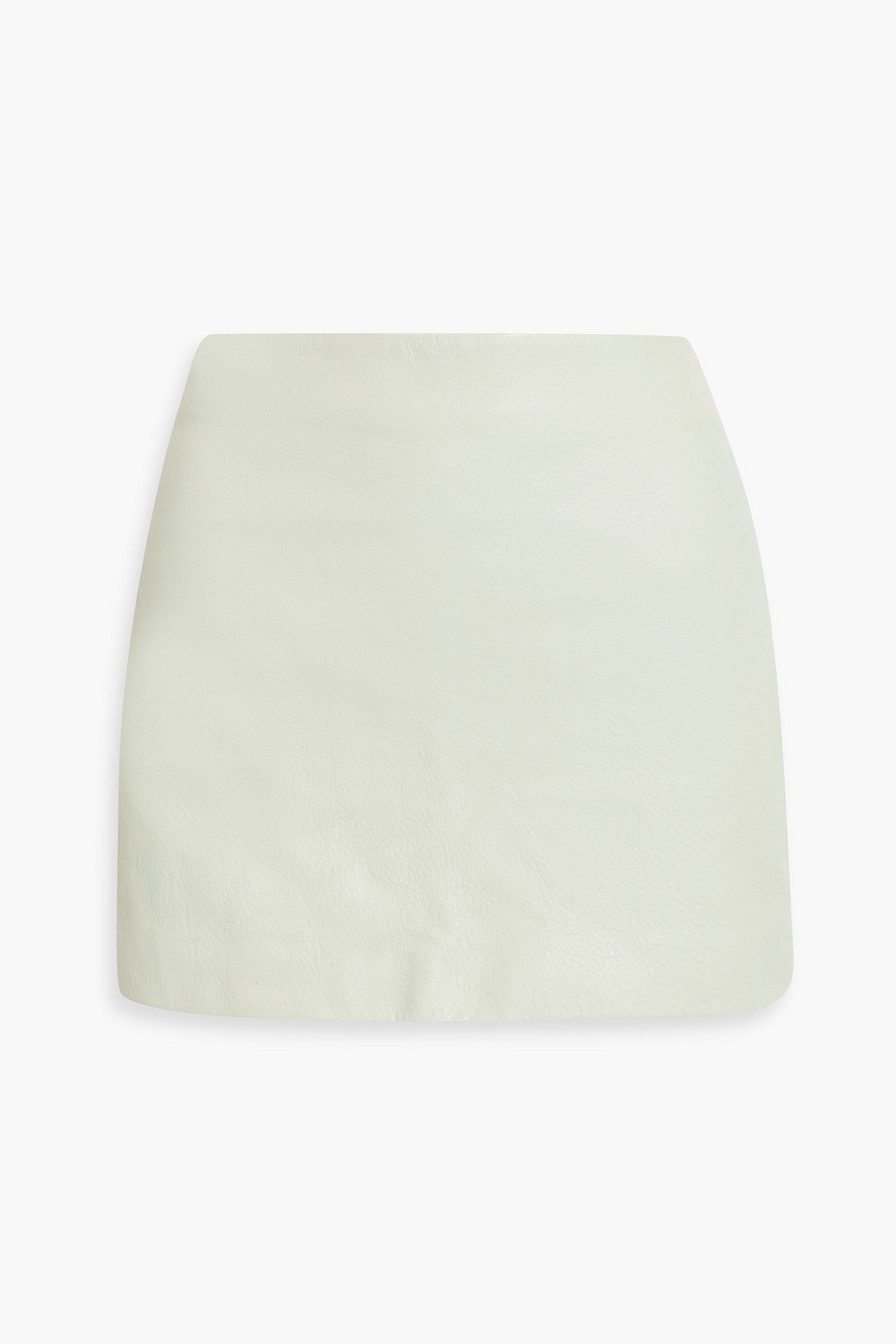 Frame Leather Mini Skirt In White