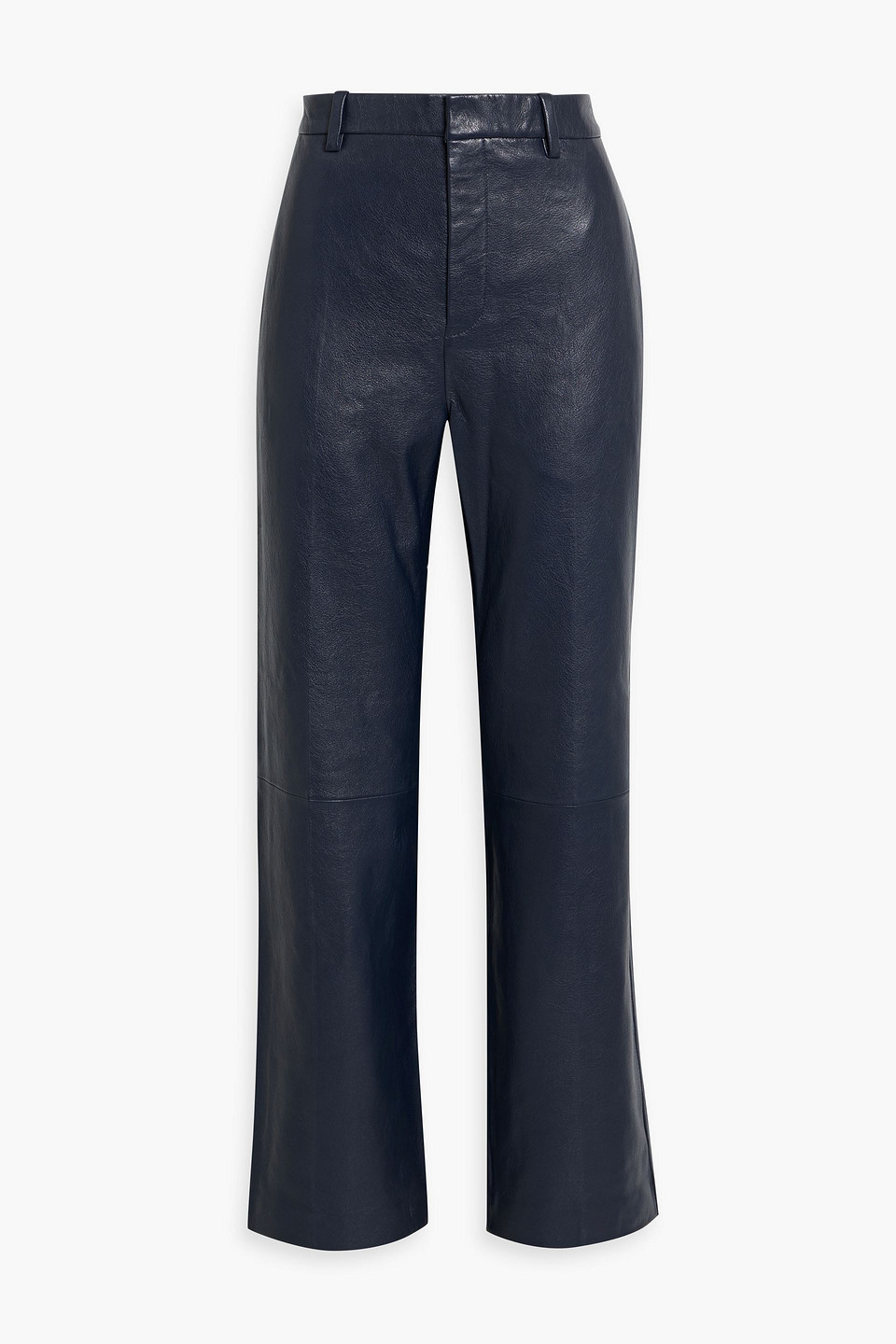 Frame Leather Straight-leg Pants In Multi