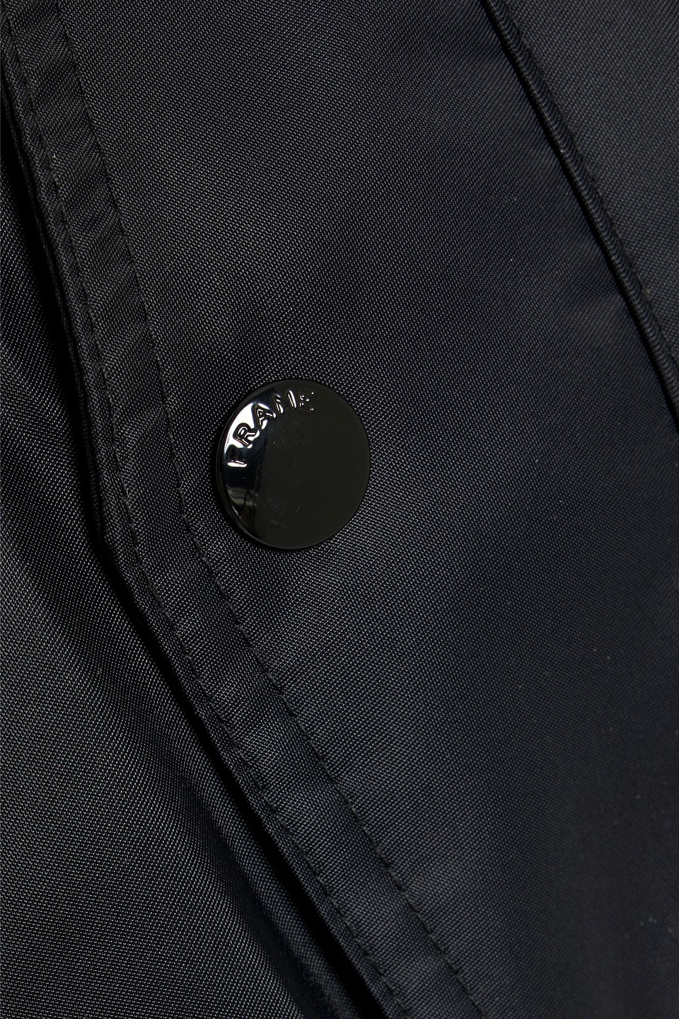 Frame Satin Bomber Jacket In Black