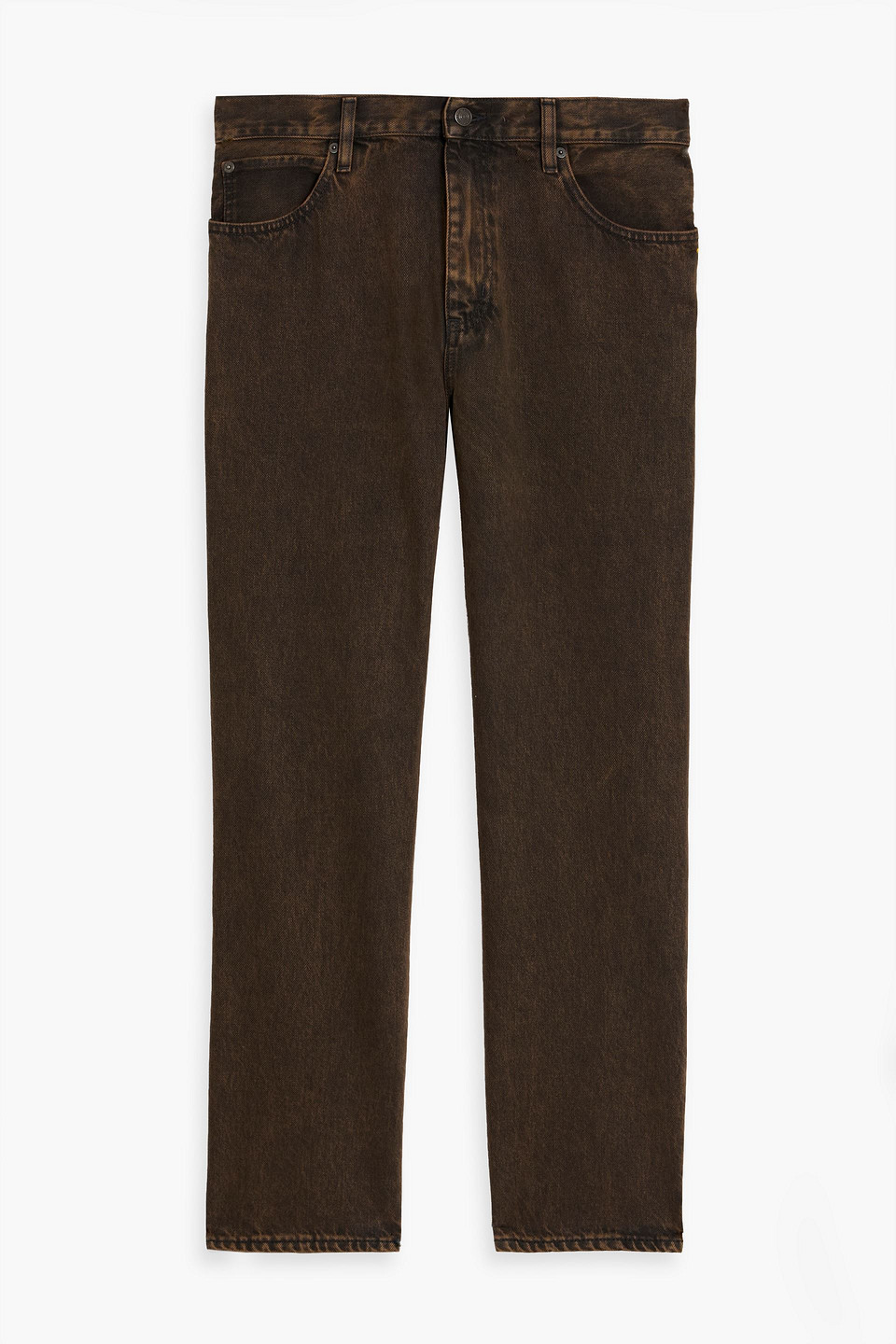 Frame The Hang Mid-rise Straight Leg Jeans In Brown