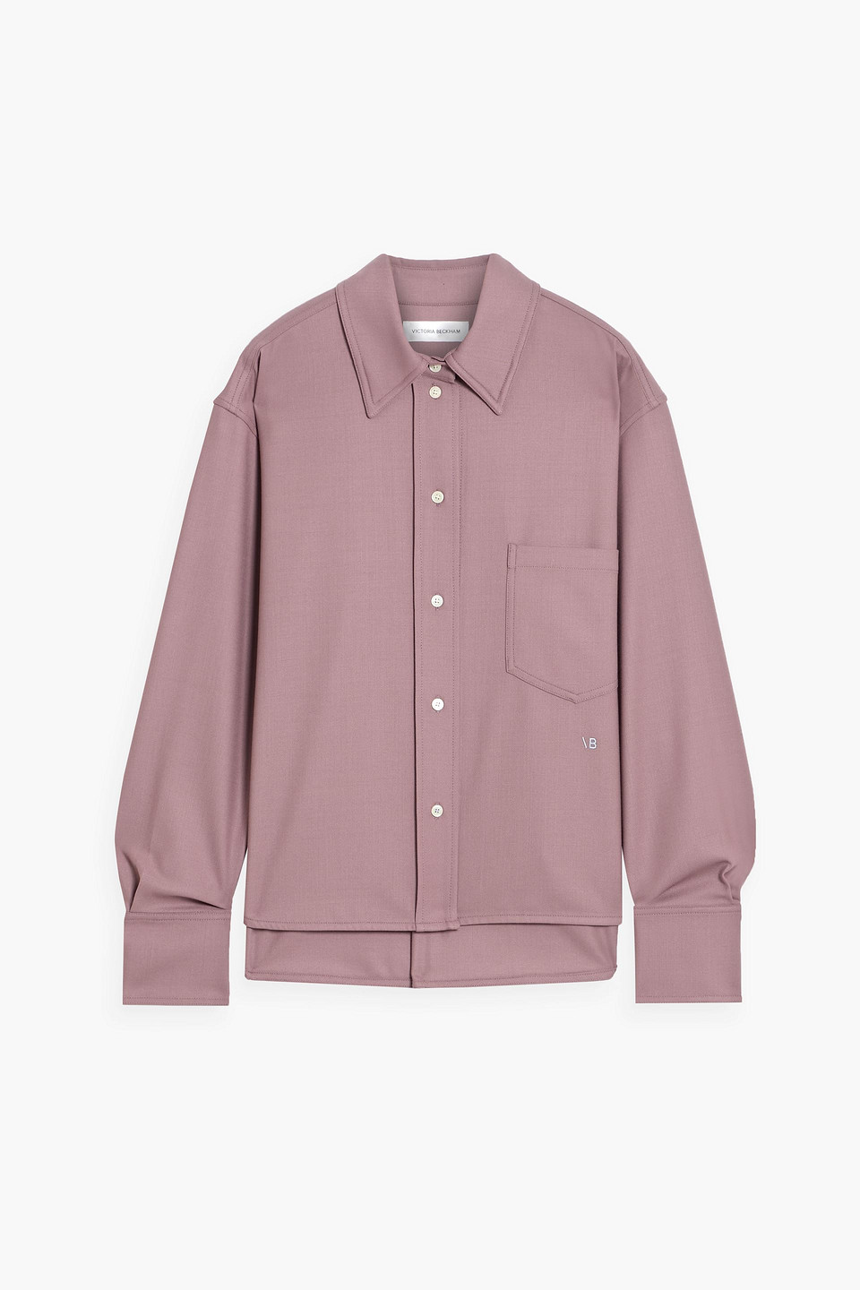 Victoria Beckham Twill Shirt In Purple