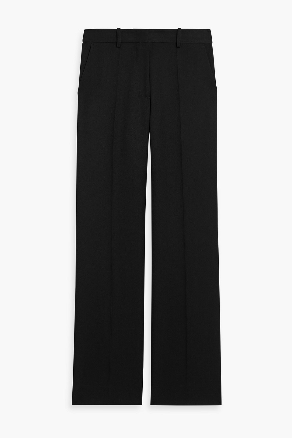 Victoria Beckham Twill Straight-leg Pants In Black