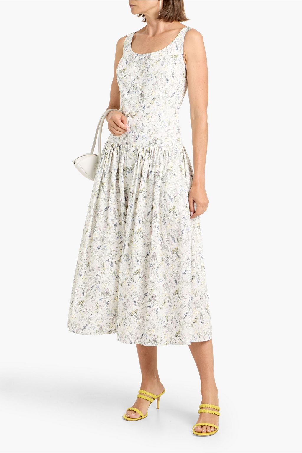 cassie button front midi dress in linen Madewell Cassie Button Front Linen Midi Dress In Powder Blue - 46% Off