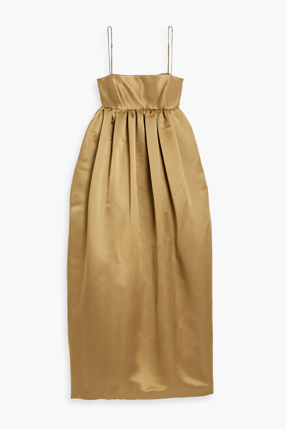 adam lippes - liet cutout duchesse silk-satin gown - metallic - us 6