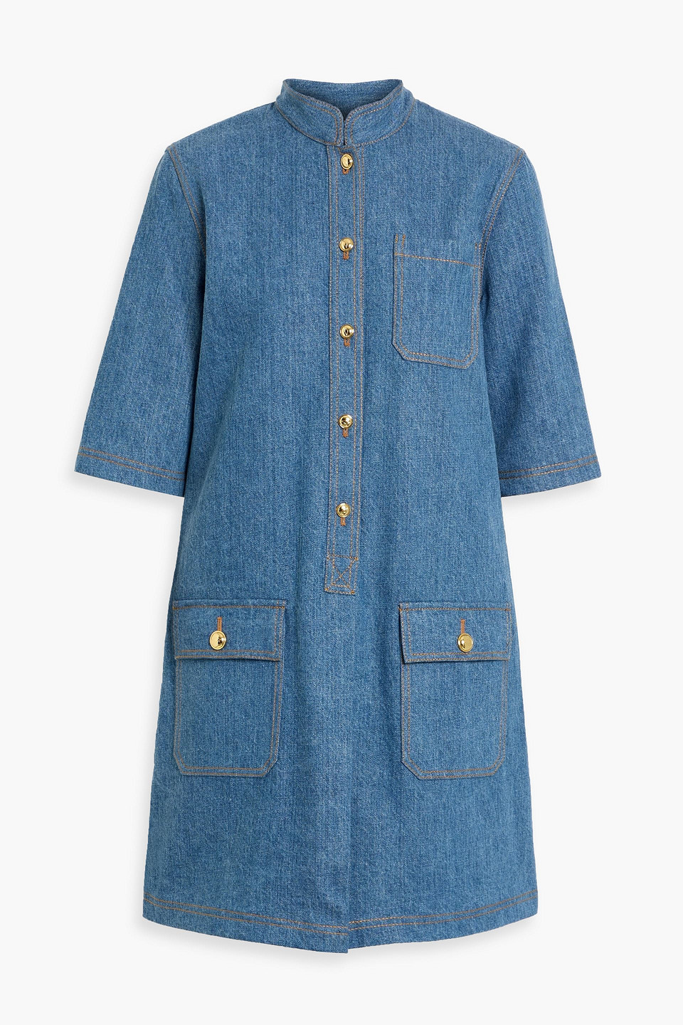 adam lippes - lauder denim mini dress - blue - us 6
