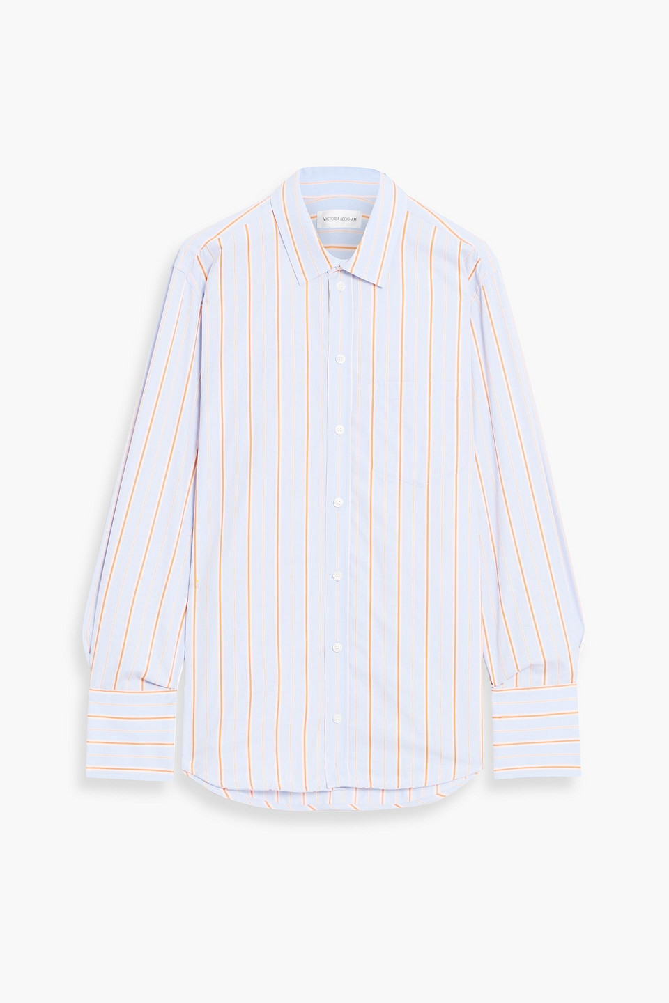 Victoria Beckham Striped Cotton-poplin Shirt In Multi
