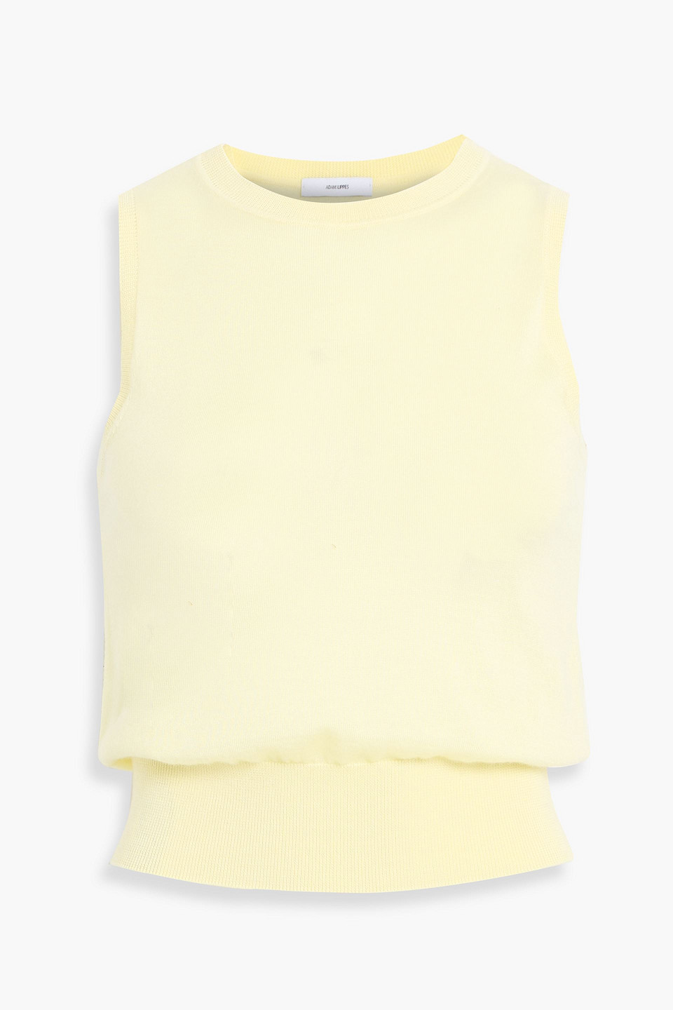 adam lippes - shell cashmere and silk-blend top - yellow - xs