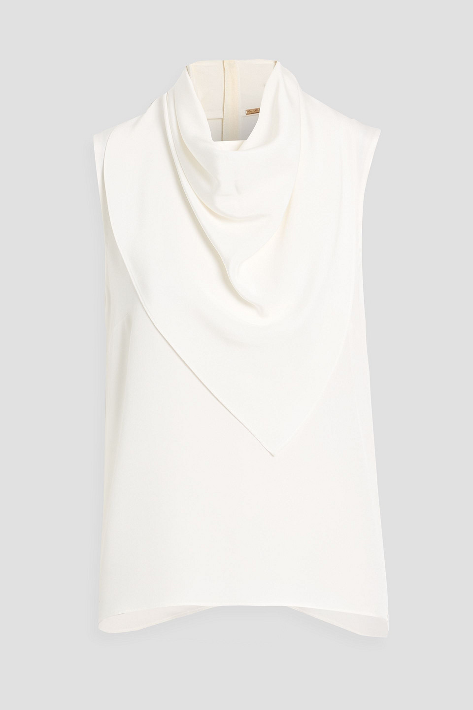adam lippes - bandera draped silk-crepe top - white - us 10