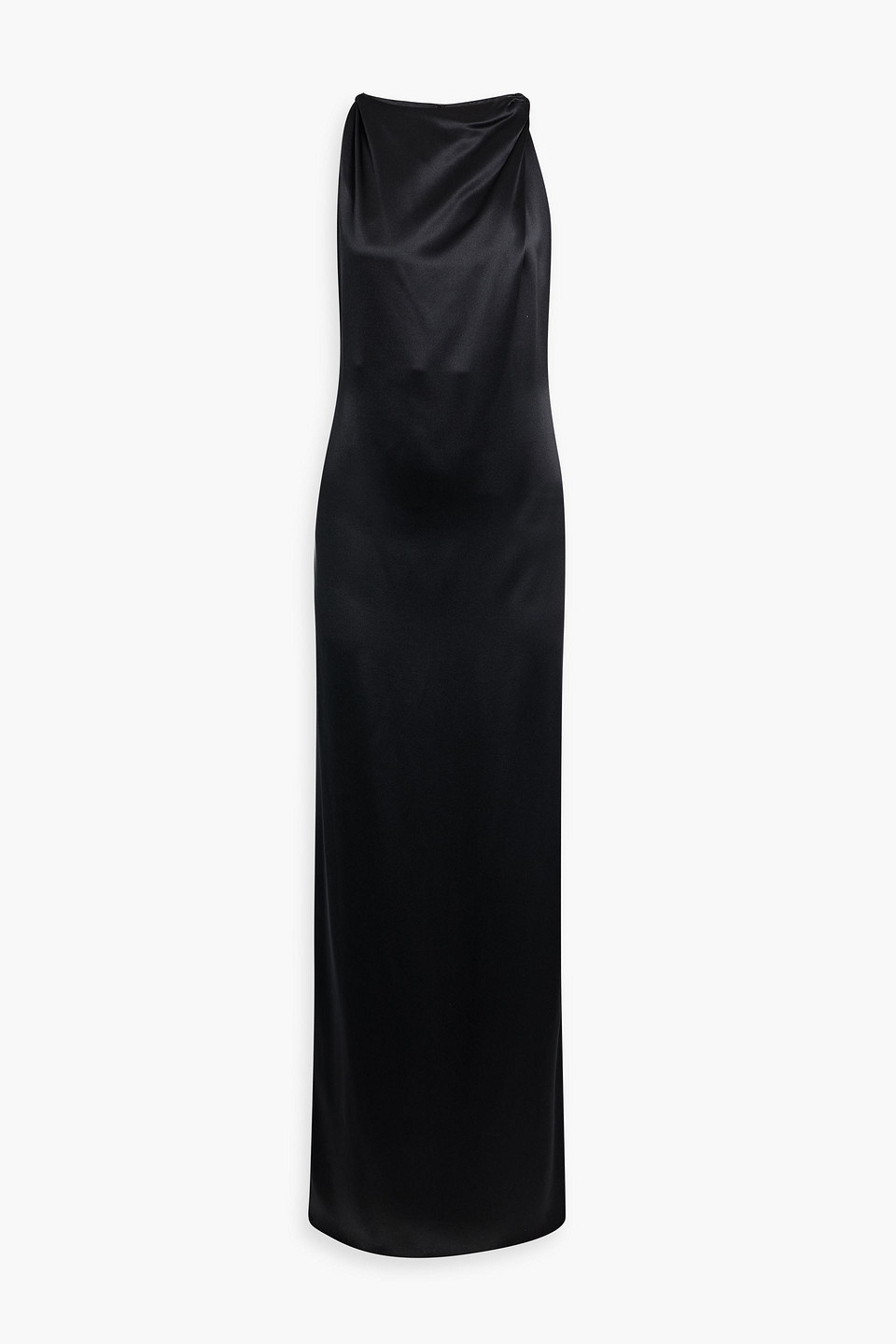 adam lippes - selima silk-satin maxi dress - black - us 8