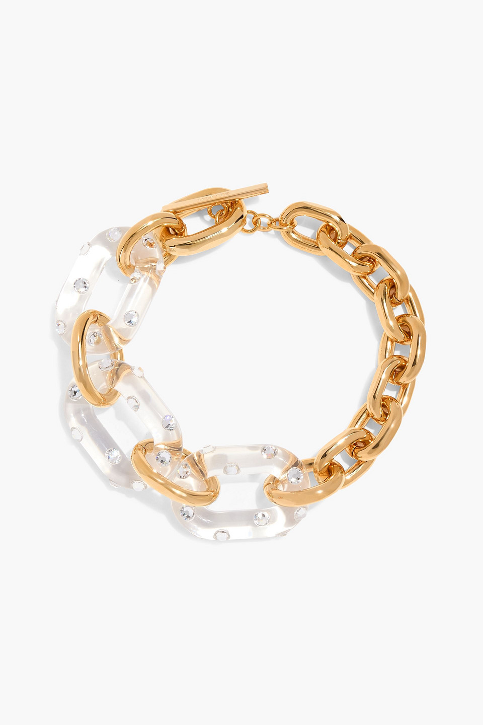 Rabanne Gold-tone, Resin And Crystal Choker