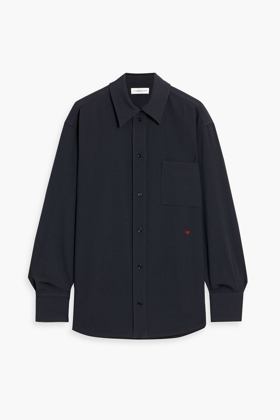 Victoria Beckham Twill Shirt In Blue