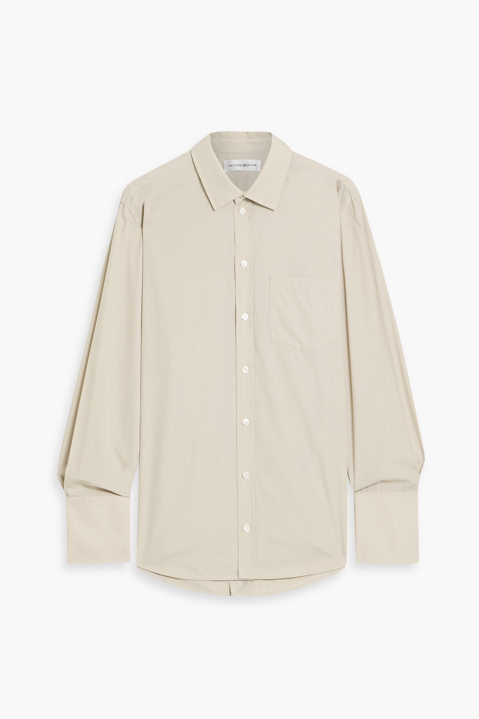 Victoria Beckham Cotton-poplin Shirt In Brown