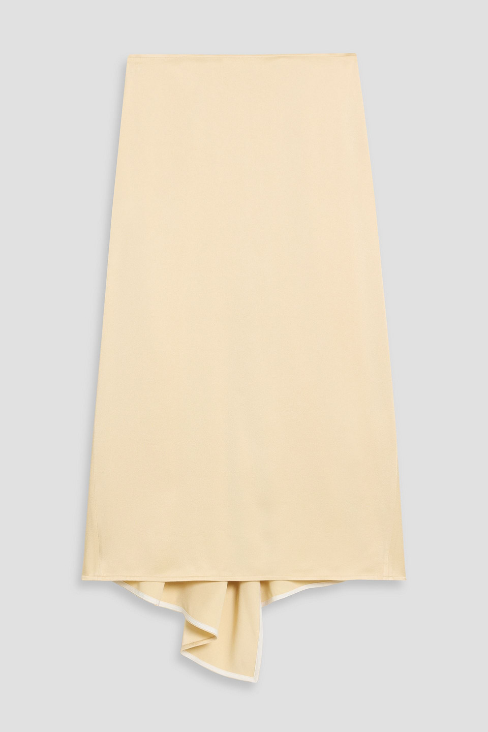 Victoria Beckham Draped Satin Midi Skirt In White