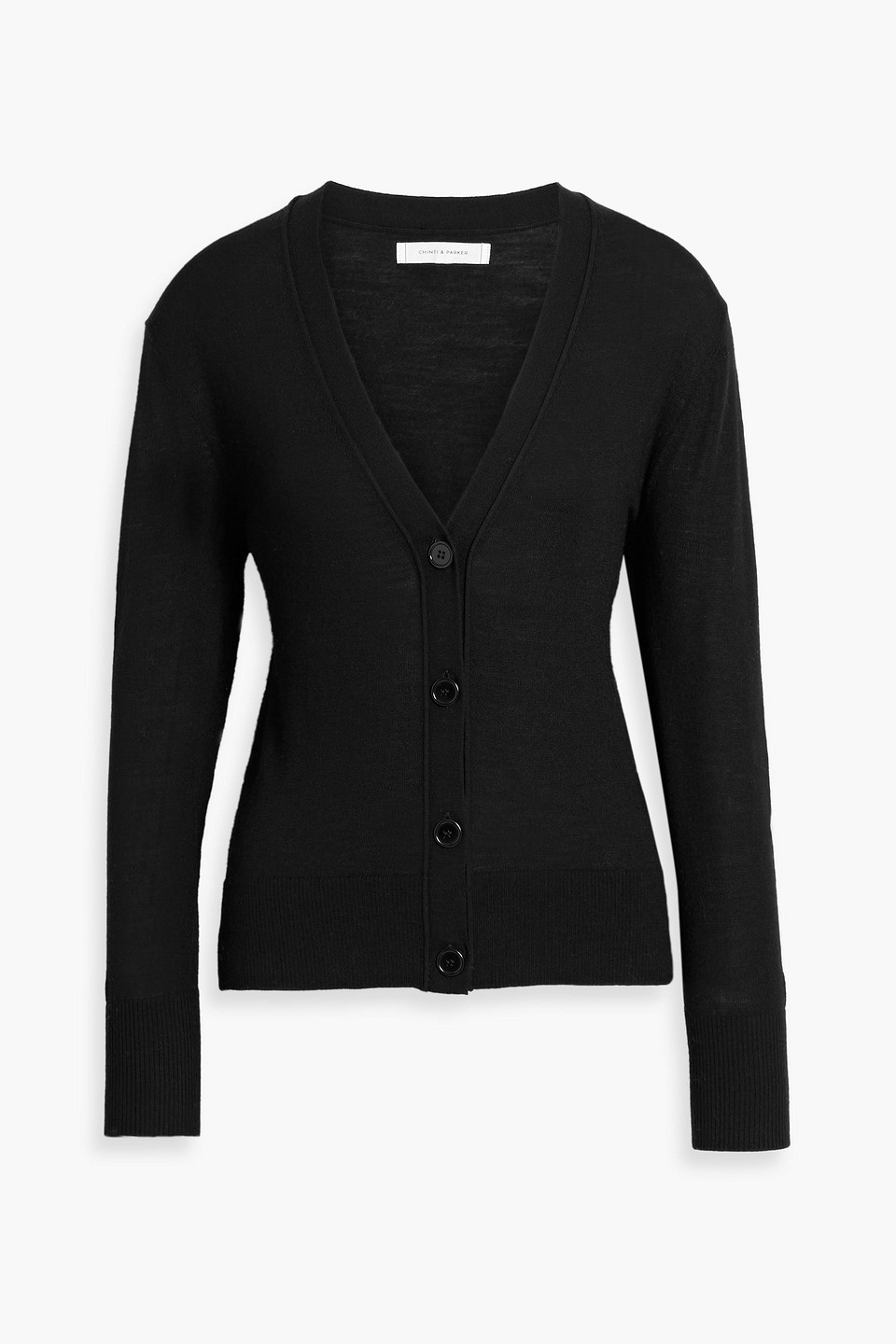 Chinti & Parker Wool Cardigan In Black