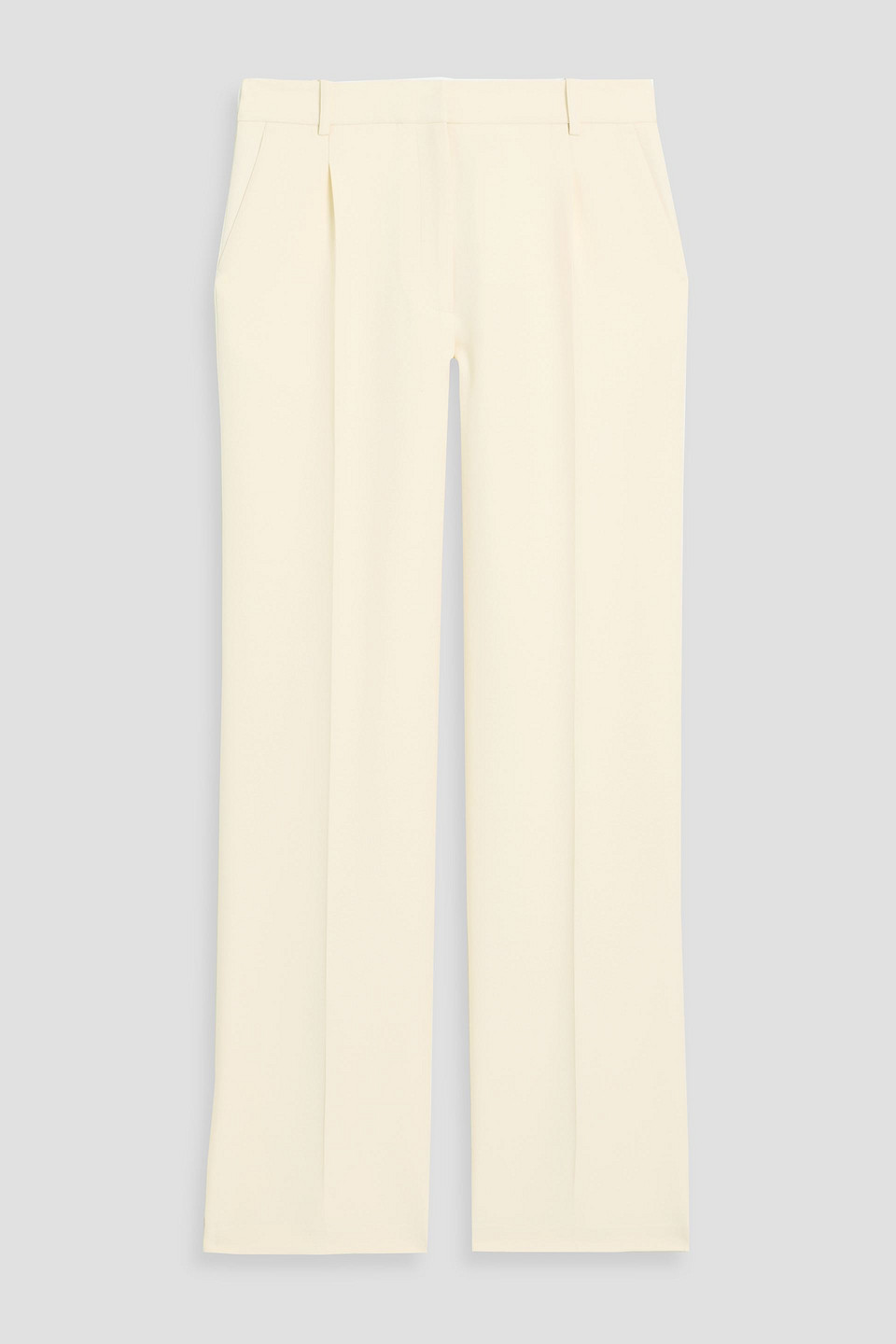 adam lippes - banks wool and silk-blend crepe straight-leg pants - white - us 4