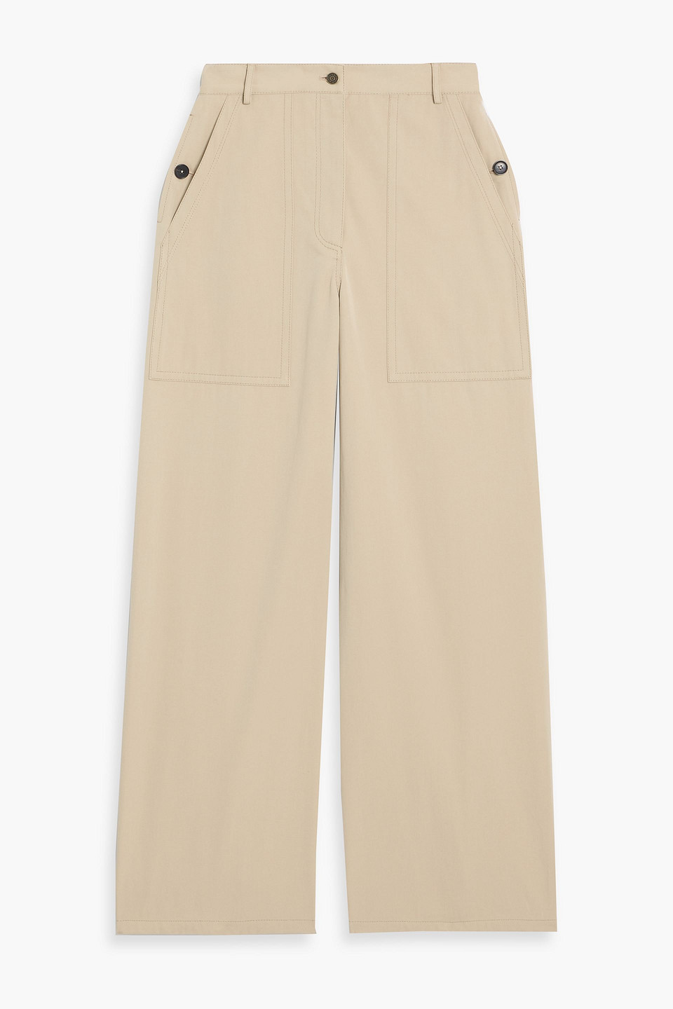Adam Lippes Jasper Cotton-twill Cargo Pants In Brown