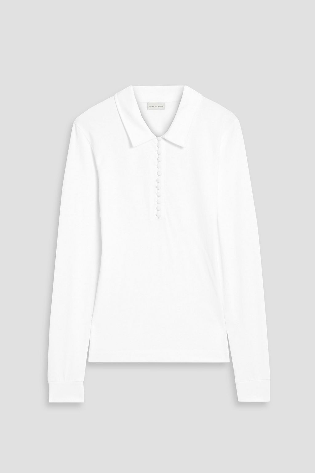 DRIES VAN NOTEN Cotton-jersey polo shirt | THE OUTNET