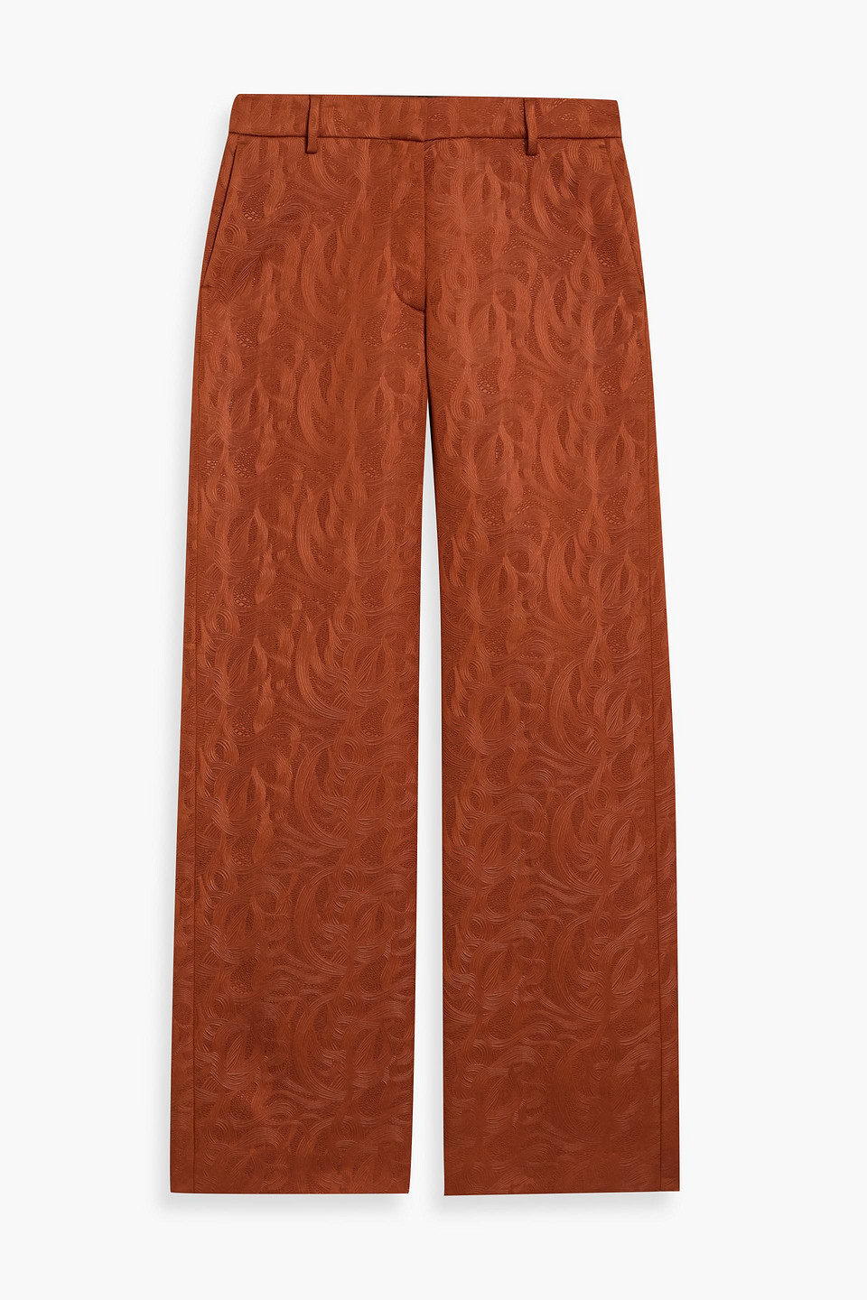 Dries Van Noten Jacquard Wide-leg Pants In Tan