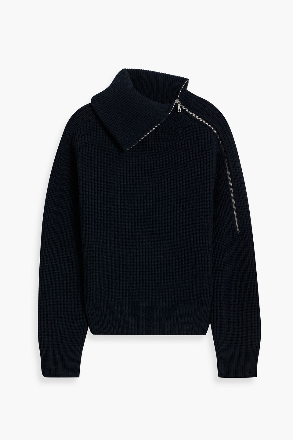 Dries Van Noten Ribbed Wool Turtleneck Sweater In Black