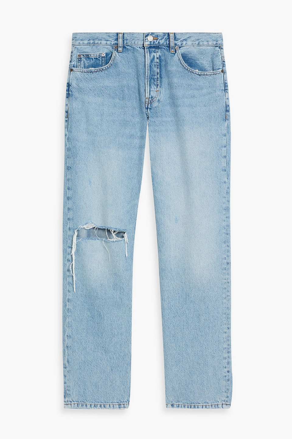 frame - relaxed distressed denim jeans - blue - 29