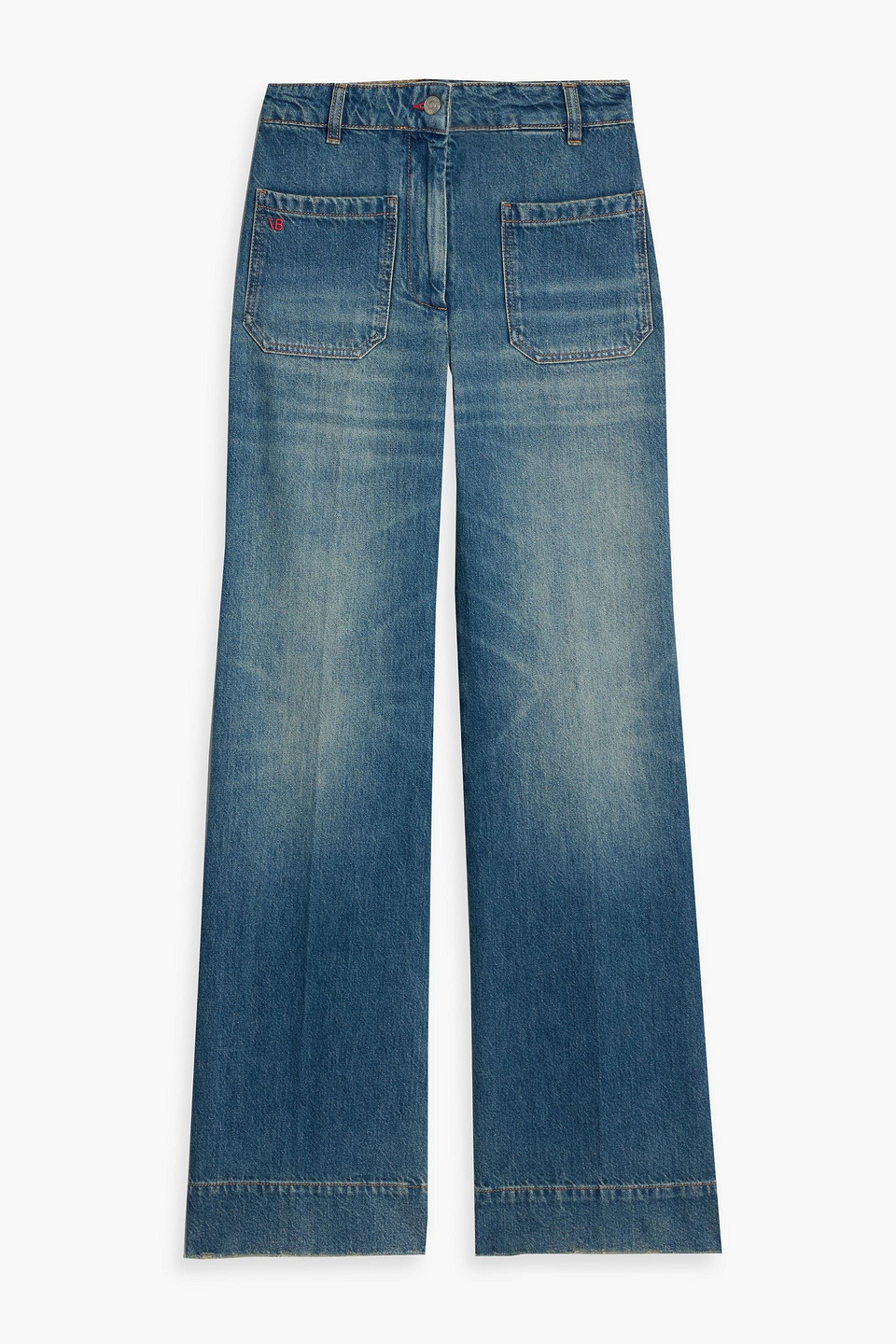 Victoria Beckham Alina High-rise Wide-leg Jeans In Blue