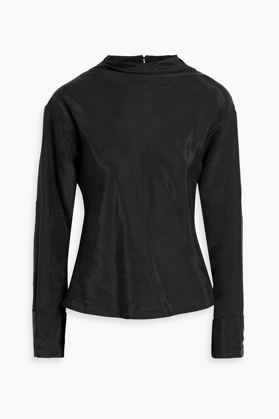 anine bing - cupro and silk-blend top - black - xs