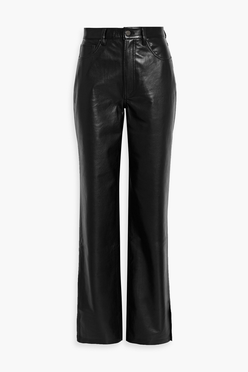 anine bing - roy straight-leg pants - black - 23