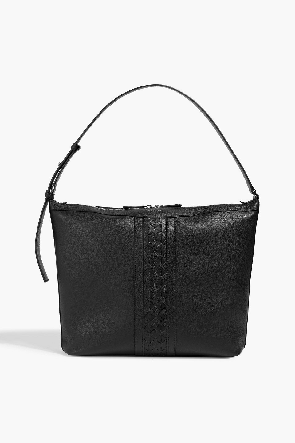 serapian - mosaico pebbled-leather shoulder bag - black - onesize