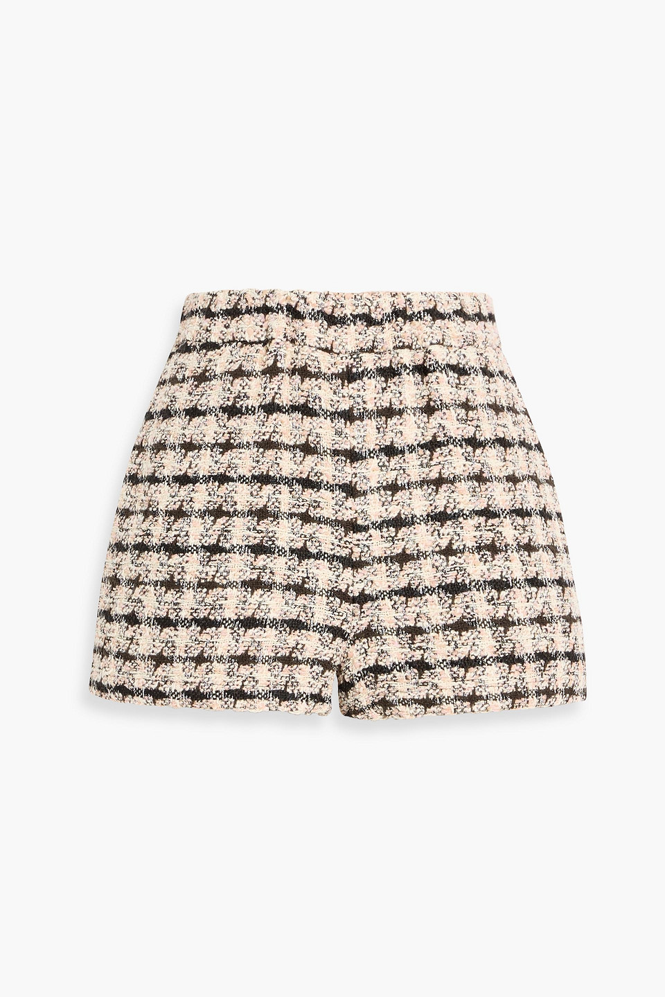 Anine Bing Lyle Metallic Tweed Shorts In Blush