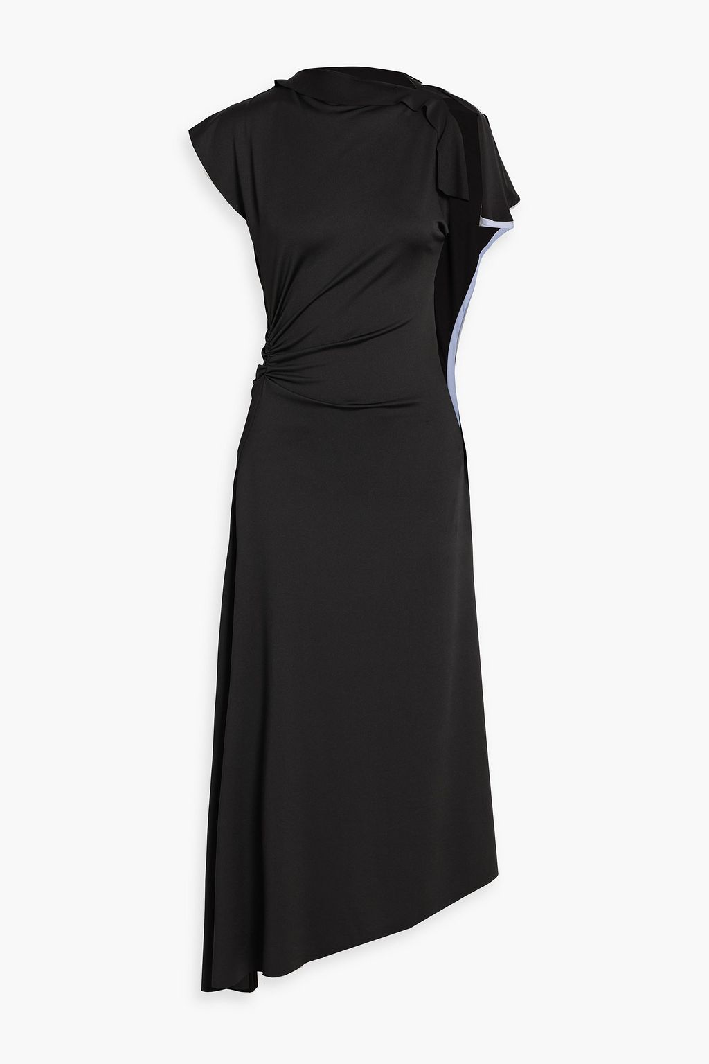 victoria beckham gathered jersey midi dress Asymmetric gathered jersey midi dress in green - Victoria Beckham