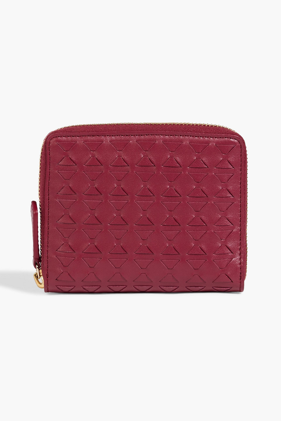 serapian - mosaico woven leather wallet - burgundy - onesize