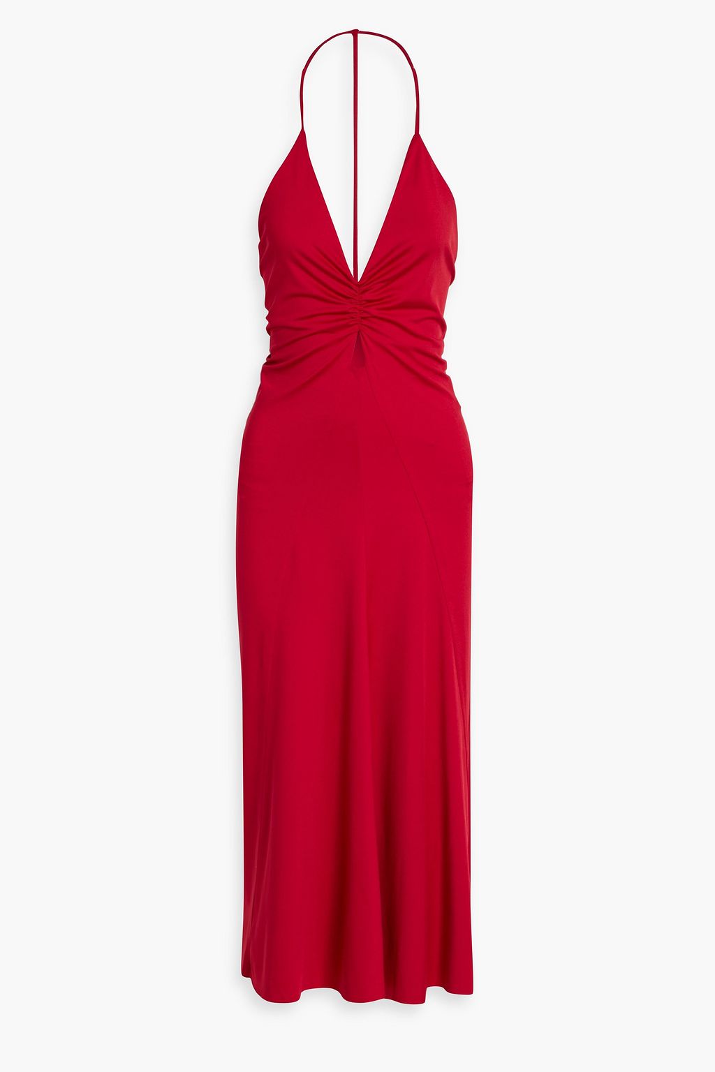 victoria beckham gathered jersey midi dress VICTORIA BECKHAM Gathered jersey midi dress