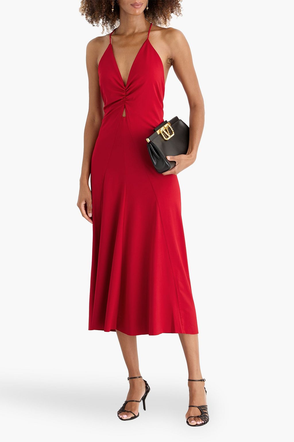 victoria beckham gathered jersey midi dress Victoria Beckham Twist Dress